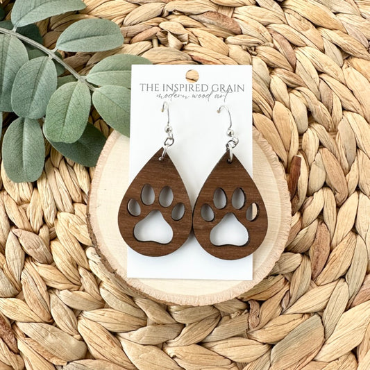 Paw Teardrop Earrings