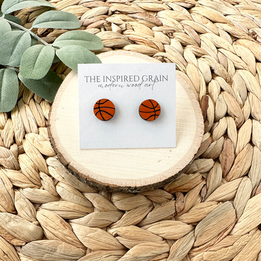 Basketball Stud Earrings