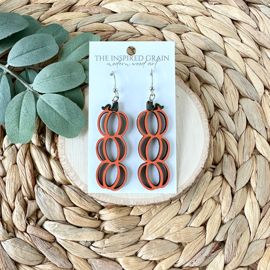 Stacked Pumpkin Earrings