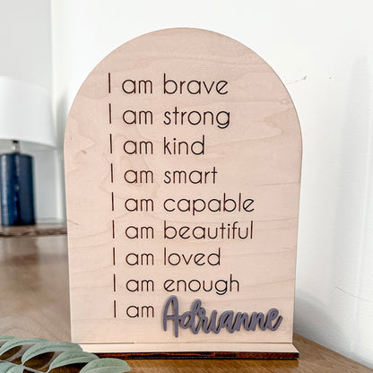 Personalized Affirmation Arch