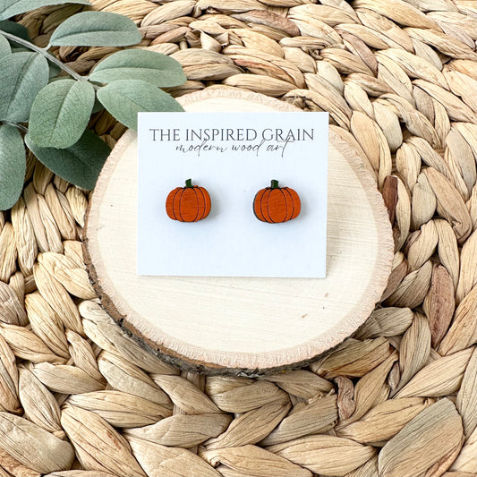 Pumpkin Stud Earrings