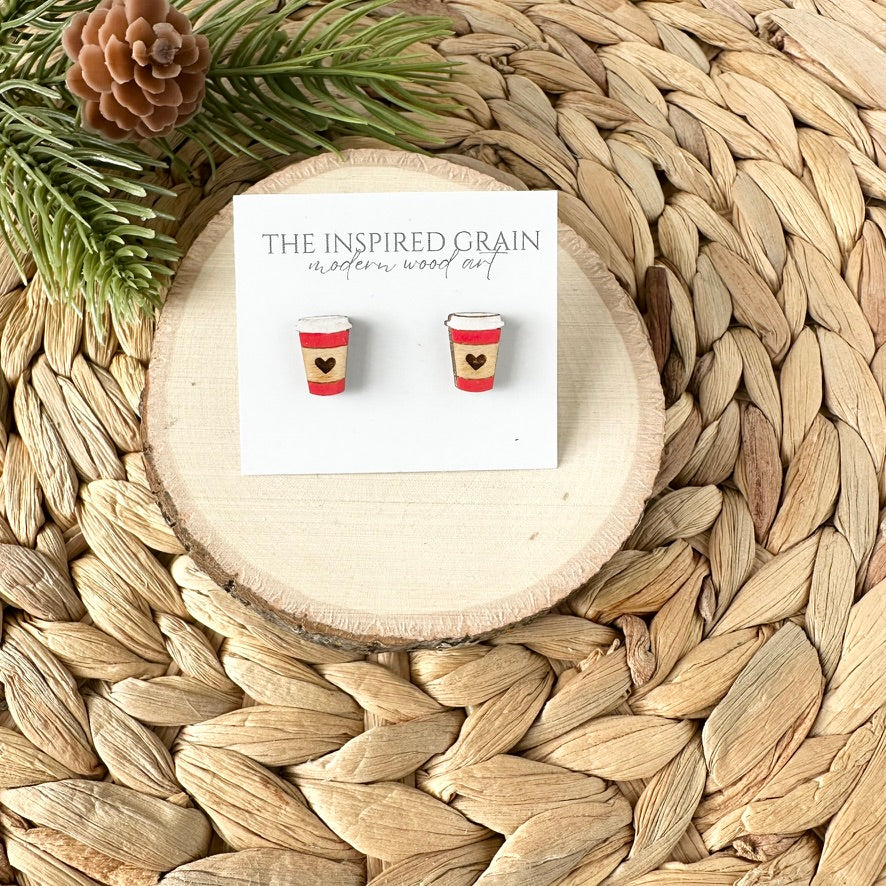 Coffee Mug Stud Earrings