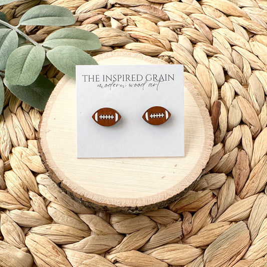 Football Stud Earrings