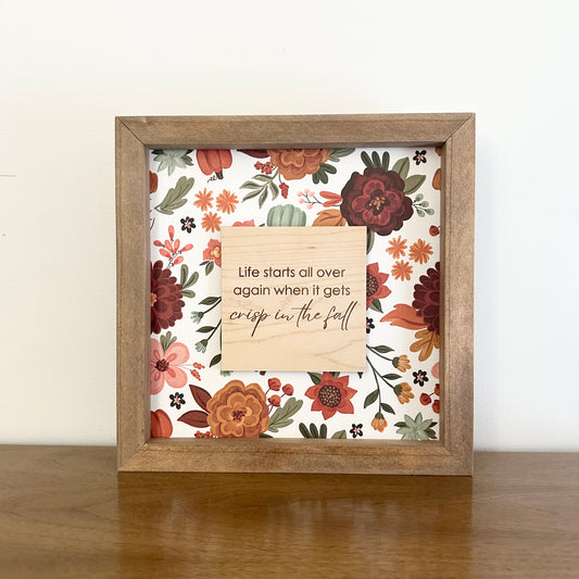 Fall Quote Sign - Crisp in the fall