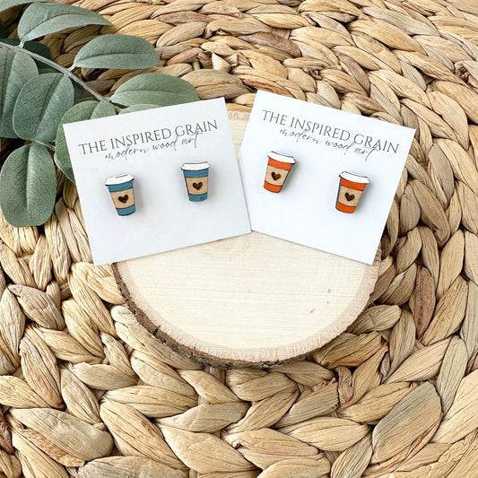 Coffee Mug Stud Earrings