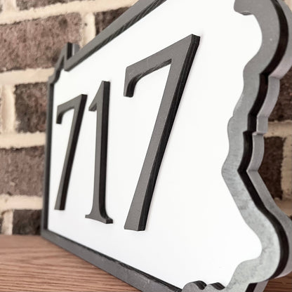 717 Pennsylvania 3D wood sign